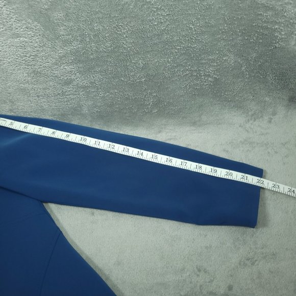 Kasper Petite Blazer Jacket Women's PS Polyester Blend Blue 3 Buttons - Picture 11 of 15